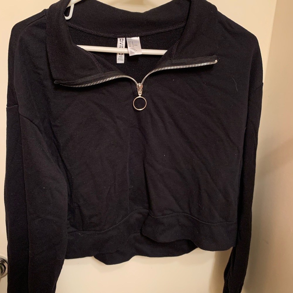 Black sweater zip up